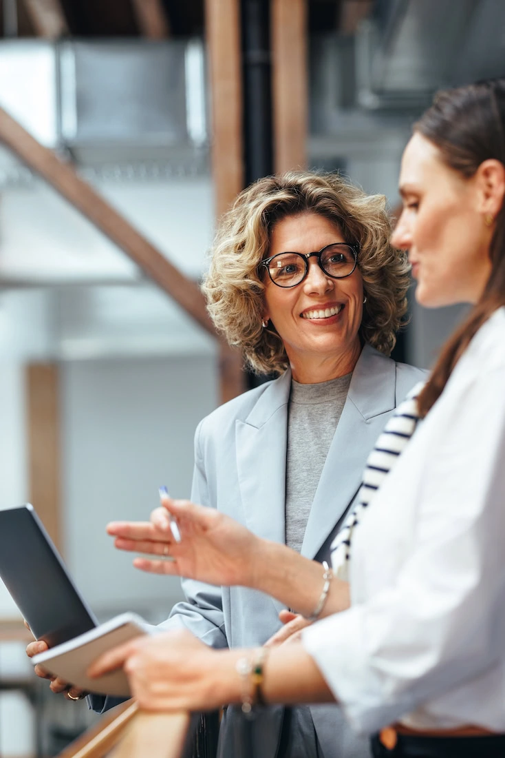 Healthcare consultants work on a project.